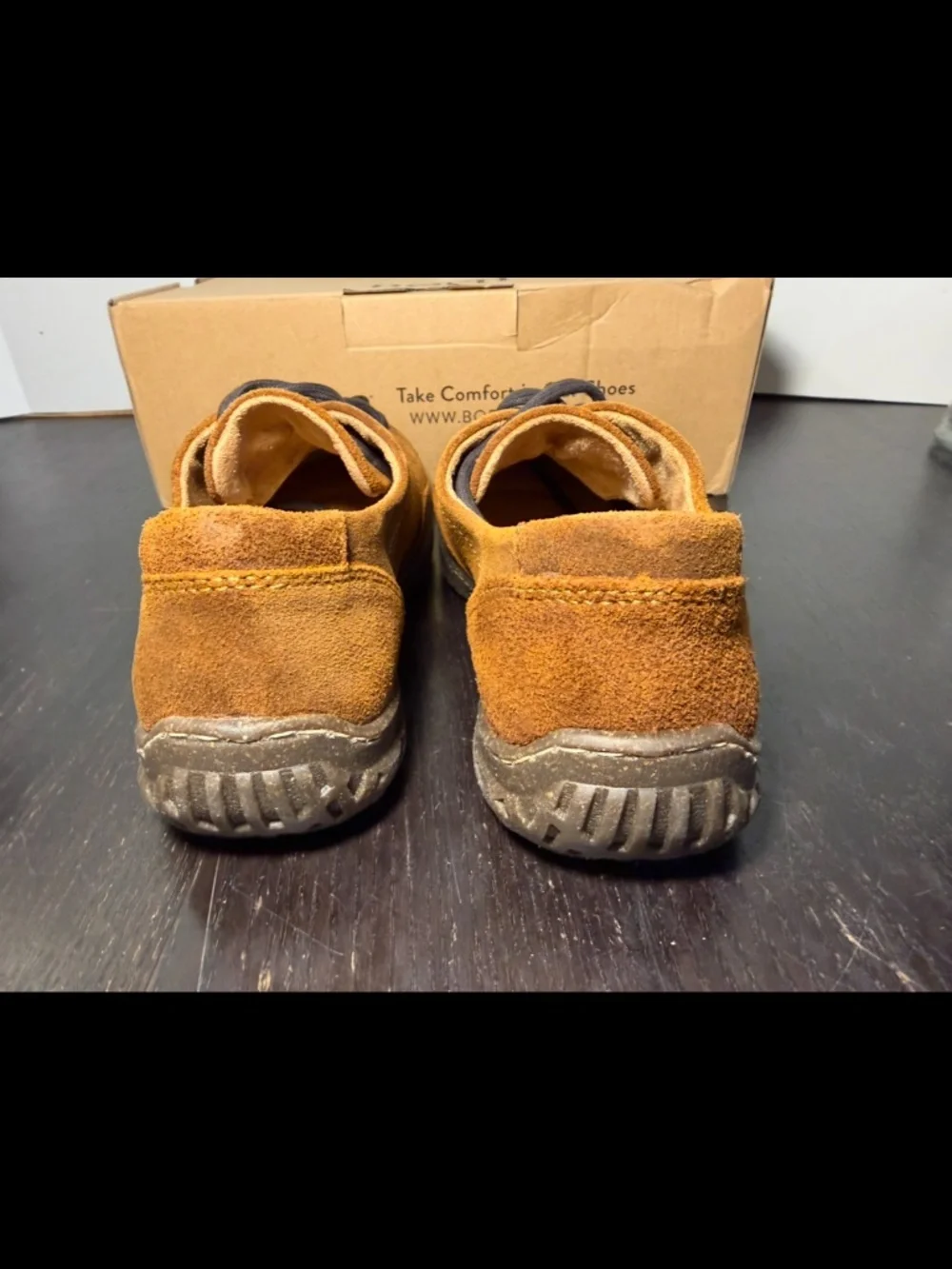 Born Bevi Suede Lace Up Sneakers Brown (Glazed Distressed Ginger) Womans 9.5M